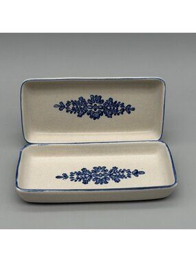 Lot of 2 Pfaltzgraff 716-51 Yorktowne Stoneware Relish 7.5" Cheese Dish USA